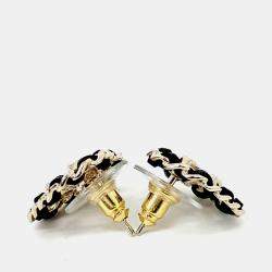 Pre Owned أقراط شانييل قلب لون ذهبي