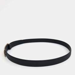 Pre Owned Chanel Black Leather Belt