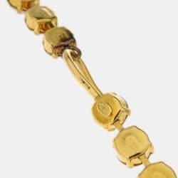Pre Owned Chanel CC Chain Pendant Gold Rhinestone Necklace