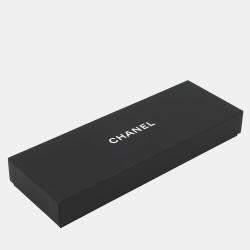 Pre Owned Chanel Barrette Cc Logo Black Cotton Metal