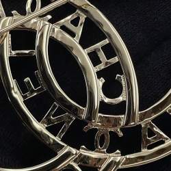 Pre Owned Chanel Cc Logo Brooch Metal Rhinestone Faux Pearl