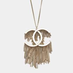 Pre Owned Chanel CC Two Tone Necklace