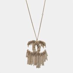 Pre Owned Chanel CC Two Tone Necklace