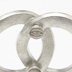 Pre Owned Chanel CC Crystals Resin Silver Tone Bracelet