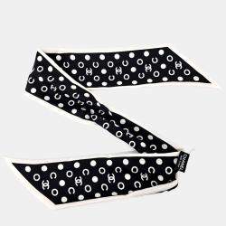 Pre Owned Chanel Silk Multicolor Hair Scrunchie And Twilly