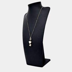 Pre Owned Chanel Logo Heart Necklace