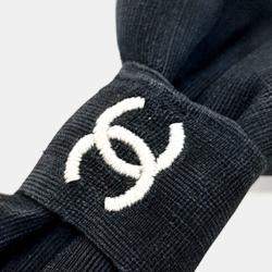 Pre Owned Chanel Black ribbon hairpin