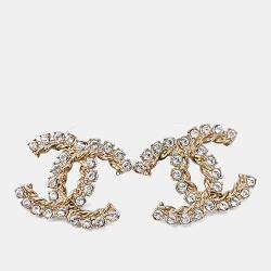 Pre Owned Chanel Metal logo-embellished earrings
