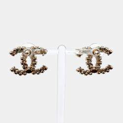 Pre Owned Chanel Metal logo-embellished earrings