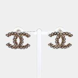 Pre Owned Chanel Metal logo-embellished earrings