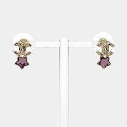 مملوكة مسبقًا Chanel CC Star Gold Earrings