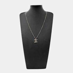 Pre Owned Chanel CC Logo Gold Chain Necklace
