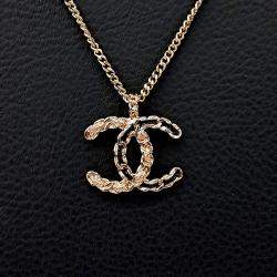 Pre Owned Chanel CC Logo Gold Chain Necklace