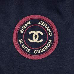 Pre Owned Chanel Navy Blue Wool Muffler