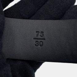 مملوكة مسبقًا Chanel Cc Logo Belt Black Leather Enamel Size 75/30