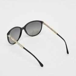 Pre Owned Chanel Black Gradient 5306 B Bijou Crystals Polarized Sunglasses