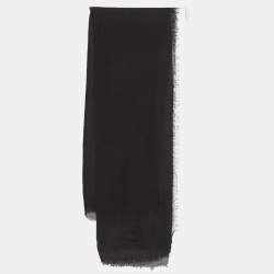 Pre Owned وشاح شانيل كشمير وحرير كحلي