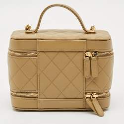 مملوكة مسبقًا حقيبة شانيل بيج بسلسلة كافيار جلدي مبطن