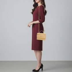 مملوكة مسبقًا حقيبة شانيل بيج بسلسلة كافيار جلدي مبطن