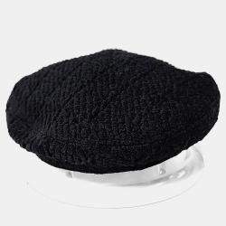 مملوكة مسبقًا قبعة صيد قماشية شانيل سوداء