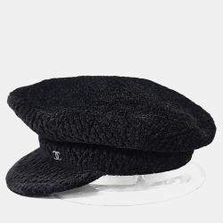 مملوكة مسبقًا قبعة صيد قماشية شانيل سوداء