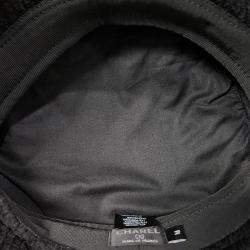 مملوكة مسبقًا قبعة صيد قماشية شانيل سوداء