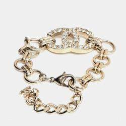 Pre Owned Chanel logo embellished chain bracelet