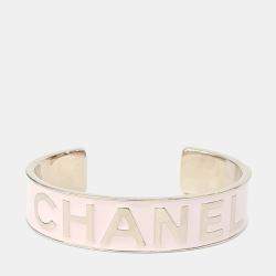 Pre Owned Chanel Metal Logo Bangle