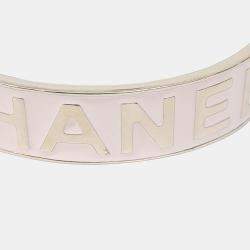 Pre Owned Chanel Metal Logo Bangle