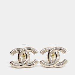 Pre Owned Chanel logo earrings