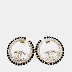 Pre Owned Chanel CC Gold Earrings