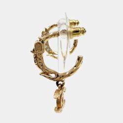 Pre Owned Chanel Gold Tone Earrings
