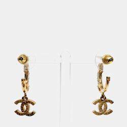 Pre Owned Chanel Gold Tone Earrings