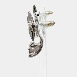 Pre Owned Chanel CC Star Silver Tone Earrings