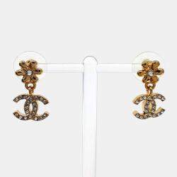 Pre Owned Chanel Gold Tone Earrings