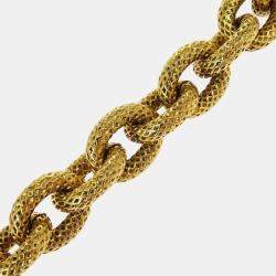 Pre Owned Chanel Vintage 93A Gold Plated Metal Women's Necklace