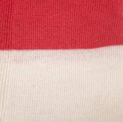 Pre Owned شال شانيل خليط صوف و حرير برتقالي مرجاني 