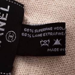 Pre Owned شال شانيل خليط صوف و حرير برتقالي مرجاني 