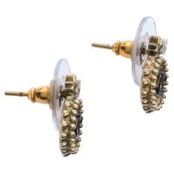 Pre Owned أقراط شانيل CC ذهبية اللون