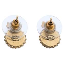 Pre Owned أقراط شانيل CC ذهبية اللون