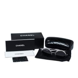 مملوكة مسبقًا Chanel Pearl Embellished/Grey Gradient 4234H Round Sunglasses