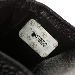 Pre Owned Chanel Black Caviar Leather Vintage CC Chain Phone Holder