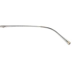 Pre Owned Chanel Silver/Clear 4049B Crystal Embellished Aviator Sunglasses