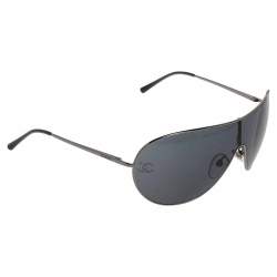 Chanel Silver/Black 4122B Shield Sunglasses Chanel