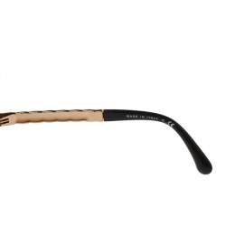 Pre Owned Chanel Black / Rose Gold Mirrored 5370 Butterfly Spring Sunglasses