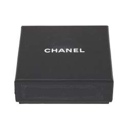 Pre Owned Chanel Two Tone Metal Crystal Pave CC Pin Brooch