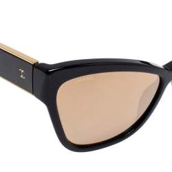 Pre Owned Chanel Black / Gold Mirrored 5271 Cat Eye Sunglasses