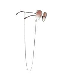 مملوكة مسبقًا Chanel Silver Tone Chaîne / Pink Gradient 4242  Pantos Round Sunglasses