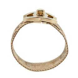 Chanel Pale Gold Tone Mesh CC Turnlock Bracelet M