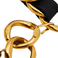 Pre Owned Chanel Vintage Coco Chanel Leather Link Waist Belt